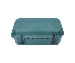 as - Schwabe Boîte de câbles résistante aux intempéries - Grande boîte de rangement pour 4 prises - Avec montage mural - 5 sorties de câbles - Gestion des câbles - 390 x 228 x 138 mm - Vert - IP54