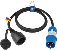 as-Schwabe Câble adaptateur CEE 1,5m fiche CEE sur prise Schuko 16A 3G2,5 IP44
