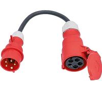 AS Schwabe Câble adaptateur d'alimentation 61376 16 A noir 0.3 m H07RN-F 5G 2,5 mm²