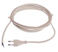 as - Schwabe Câble de connexion Euro, blanc, 3m H03VVH2-F 2x0.75, 230 V, 70651
