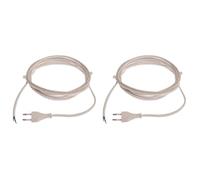 as - Schwabe Câble de Connexion Euro, Blanc, 3m H03VVH2-F 2x0.75, 230 V, 70651 (Lot de 2)