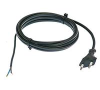 as - Schwabe Câble de connexion Euro, noir, 3m H03VVH2-F 2x0.75, 230 V, 70652