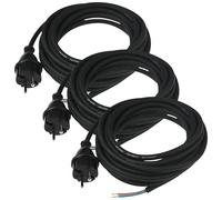 as - Schwabe Câble de Connexion pour perceuse H05RN-F 2x1.0, 3 m, Noir, 70532 (Lot de 3)