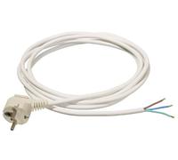 as - Schwabe Câble de connexion PVC H05VV-F 3G1.0, 3 m, blanc, 70833