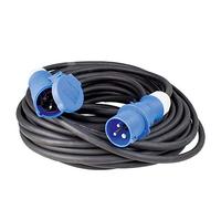 as - Schwabe Câble Rallonge Caravane CEE 3 Pôles, 230V / 16A Fiche & Prise CEE Accessoire CampingCar IP44, Capuchon de Protection 25 m Made in Germany Noir I 60479