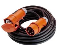 as - Schwabe Câble Rallonge CEE 400V / 32A, 25 m H07RNF 5G4 Fiche avec Inverseur de Phes Noir IP44 Industries, Chantiers | 60518