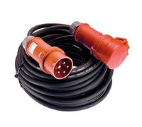AS Schwabe Rallonge électrique CEE 60566 – 16 A 400 V 10 m noir, fiche inverseur de phase