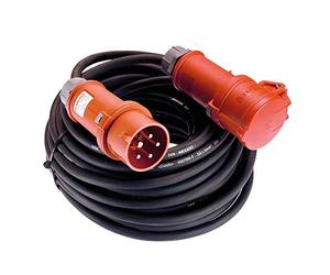 as - Schwabe Câble Rallonge électrique CEE 25 m Rallonge CEE 230V / 16A, 5 Pôles avec Fiche à Inverseur de Phes Chantiers et Industrie IP44 Made in Germany I 60568