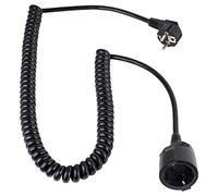Current Cable extension 16 A Black 2.50 m Spiral c