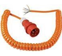 as-Schwabe Câble spiralé de raccordement CEE 1-5m extensible chantier 400V 16A 3G1,5 IP44