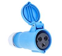 as - Schwabe CEE coupleur caravane - 230 V / 32 A coupleur camping avec bornes à vis - fiche pour caravanes et camping-cars - convient pour l'extérieur - IP44 - Made in Germany - Blue I 60471