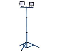 as - Schwabe Chip-LED spot sur pied - 2 x 30 Watt LED light with telescopic stand - Bright LED floodlight suitable as work light indoor and outdoor - IP65 construction spot - Blue I 46351