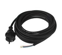 as - Schwabe Cordon d'Alimentation en Caoutchouc 5 m Secteur 230V / 16A, H07RNF 2x1,5 Fiche 2PT+T avec Câble Électrique Dénudé avec Embouts 3 m IP44 | 70558