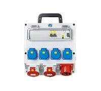 as - Schwabe Distributeur mural prêt à être branché - Répartiteur de courant de construction avec prise CEE 400 V/16 A/11 kW - Sortie 4 x Schuko, 2 x CEE (400 V/16 A/5 broches) - Répartiteur de pièces