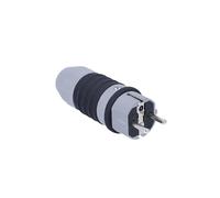 as - Schwabe DuroConn Fiche de contact de protection extrêmement robuste avec fermeture rapide 230 V/16 A pour câbles jusqu'à 3 x 2,5 mm² Gris/noir IP54
