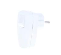 as - Schwabe fiche de contact de protection 230 V / 16 A - avec Interrupteur à 2 broches - section maximale du câble 1,5 mm² - fiche coudée avec Interrupteur - IP20 intérieur - blanc, 45035