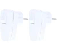 as - Schwabe fiche de contact de protection 230 V / 16 A - avec Interrupteur à 2 broches - section maximale du câble 1,5 mm² - fiche coudée avec Interrupteur - IP20 intérieur - blanc, 45035 (Lot de 2)