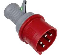 as - Schwabe Fiche de test triphasée 400 V/32 A/5 pôles, 1 pièce | rouge I 61478