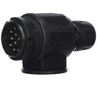 as - Schwabe Fiche Mâle 13 broches Adaptateur Attelage 12V Norme DIN 11446 avec Raccord à Vis Accessoire Caravanes, CampingCars IP44 Made in Germany Noir I 60464