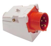 as - Schwabe Fiche Murale CEE 32A, 5 Pôles, 6h, 400V Prise de Courant Fort | 60436