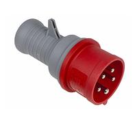 as - Schwabe Fiche Test Courant Champ de Rotation - 400V, 16A, 5 Pôles - Testeur de Courant Fort - Fiche Test Triphasée CEE - Commerce, Chantiers, Extérieur - IP44 I 61477