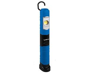 as - Schwabe LED AKKU lampe à main. Lampe de travail 3W COB+1W SMD EVO7, Bleu, 42808