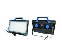 as - Schwabe LED Arbeitsleuchte 80W "Optiline" IP54 avec 2 prises Schuko et câble 3m Quantité:1