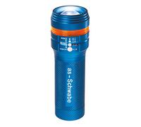 as - Schwabe LichtFabrik torche LED 70-110 lumen avec zoom XT 1 I | Torche professionnelle LED - Torche lumineuse avec boîtier aluminium - intérieur + extérieur - bleu I 42804
