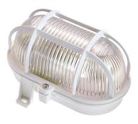 as - Schwabe Boîtier pour spot LED-Plafonnier/applique murale pour extérieur et intérieur-Douille pour pièces humides-Fabriqué en Allemagne-Blanc I 56112, Plastique, E27, 17 cm
