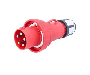 as - Schwabe mennekes CEE mâle à sertir avec Fermeture à vis 400 v/63 a, 61423, Rouge