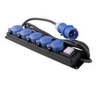 as - Schwabe Multiprise CEE 5 Prises avec Interrupteur 3 Broches - Multiprise CEE avec câble de 4,5 m - 230 V/16 A - avec Interrupteur et Couvercle de sécurité - pour intérieur et extérieur - IP44 -