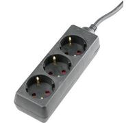 as-Schwabe Multiprise à 3 positions Noir 3m 230V 16A Multiprise IP20