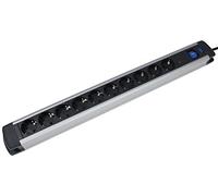 AS Schwabe Multiprise ALUX - 10 prises, câble 1,5 m, protection contre les surtensions et enfant