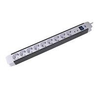 as - Schwabe Multiprise Flash avec parasurtenseur - 9 Prises & câble de 1,5 m - rallonge avec parasurtenseur - multiprise avec Interrupteur on/Off - IP20 - Blanc I 183669, 18669, 9 Prises