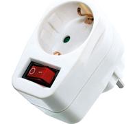 as-Schwabe Prise de courant de sécurité à économie d'énergie Interrupteur marche/arrêt Blanc 230V IP20