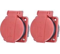 as - Schwabe Prise d'enctrement avec volet de Protection IP 54, 230 v, Rouge, 45080 (Lot de 2)