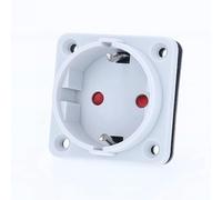 as - Schwabe Prise encastrable - Prise de Terre 230 V / 16 A - pour Utilisation en intérieur - Prise à encastrer, sans Couvercle - Fabriqué en Allemagne - Gris I 45084