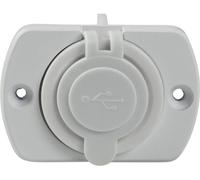 AS Schwabe Prise encastrée USB double Caravan, blanc Charge de courant max=2.1 A 5 V