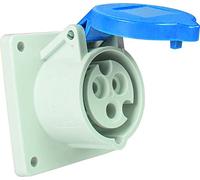 as - Schwabe Prise Enctrable 200250 V / 16A avec Couvercle à Clapet Caravanes et CampingCars Prise à 3 Pôles pour l'Extérieur IP44 Made in Germany Blanc I 60480