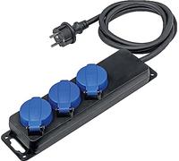 as - Schwabe Prolongateur as - Schwabe avec 3 multiprises, de 1,5 m H07RNF 3G1,5, IP44 Utilisation en extérieur, en Commerce, sur Chantier de Construction 1 pièce, 38601