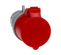 as - Schwabe Raccord CEE - 400 V / 16 A raccord avec bornes à vis - adaptateur CEE 5 pôles / 6 h convient pour l'extérieur, les chantiers et le camping - IP44 - Gris/Rouge I 60425