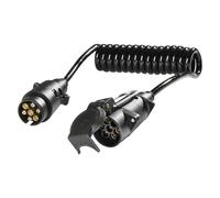 as - Schwabe Rallonge Câble Adaptateur 12V pour Camping Raccordement Électrique de 2 m pour Voiture Connecteur 7 Broches pour Caravanes & CampingCars IP44 Noir I 61476