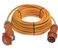 as-Schwabe Rallonge CEE 10m câble de chantier 400V 32A 5G4 Orange IP44