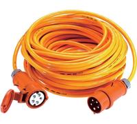 as-Schwabe Rallonge CEE 25m 400V 32A 5G6 Fiche à inversion de phase Orange IP44