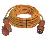 as - Schwabe Rallonge CEE 400V / 16A, 25m H07BQ-F5G2,5 avec fiche d'inversion de phase, orange, IP44 asrcial, chantier, 60562