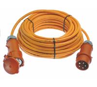 as - Schwabe Rallonge électrique haute tension 25 m H07BQ-F 5G4 - 400 V, 32 A, 6h, env. 22 kW - Pour chantier de construction, jardin - Rallonge CEE 5 broches robuste pour l'extérieur - IP44 -