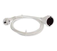 as - Schwabe Rallonge électrique pour prise type F 2 blanc | Avec fiche de protection et raccord de contact de protection - 230 V / 16 A - Rallonge Schuko avec gaine en plastique - IP20