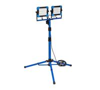 as - Schwabe Slimline Pro 46445 Projecteur LED 2 x 50 W 6500 lm - Trépied réglable de 1,07 m à 2,05 m - Puce OSRAM d'origine - Boîtier de spot IP65 - Grille de protection - Câble de 5 m - Sac de