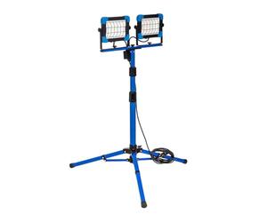 as - Schwabe Slimline Pro 46445 Projecteur LED 2 x 50 W 6500 lm - Trépied réglable de 1,07 m à 2,05 m - Puce OSRAM d'origine - Boîtier de spot IP65 - Grille de protection - Câble de 5 m - Sac de
