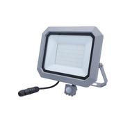 as - Schwabe SLIMLINE PRO Chip 46420 Projecteur LED 50 W 6500 lm - 4000 K blanc neutre - LED OSRAM - Boîtier en aluminium IP65 - Lampe extérieure orientable - Câble de 10 cm avec adaptateur de